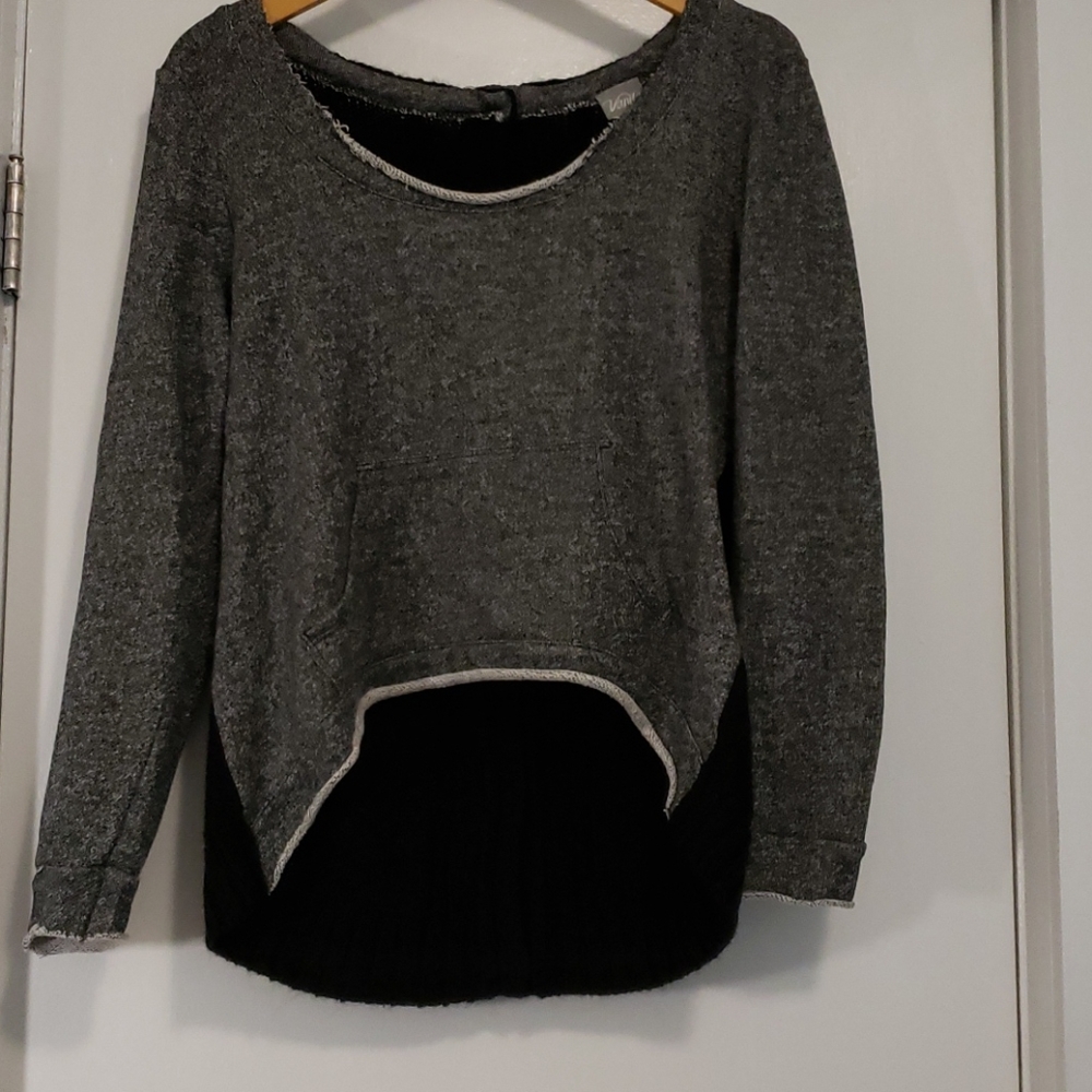 Vanity High-Low, sweatshirt front cable Knit back